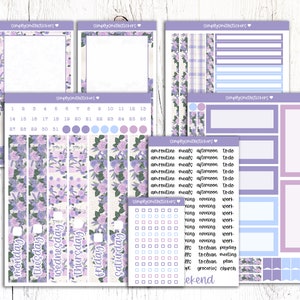 LAVENDER DREAMS Daily Duo Kit | 7x9 Planner Stickers | Daily Planning Stickers