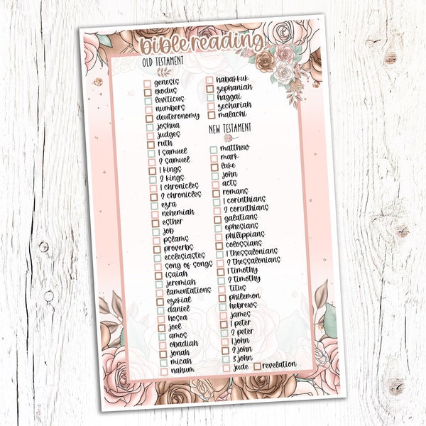 BIBLE READING TRACKER Sticker | Full Page Cover | Planner Stickers | Reading Stickers