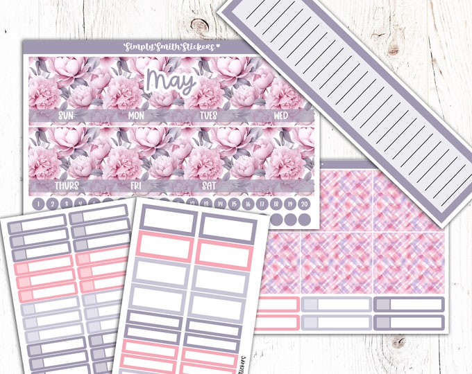 MAY Monthly Sticker Kit | 7x9 | CUSTOMIZABLE Stickers | Planner ...