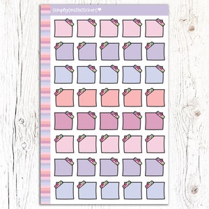 POST-COLLEUSES À Griffonnages Floral | Stickers pour agenda | Stickers fonctionnels | Autocollants de rappel | Autocollants à faire