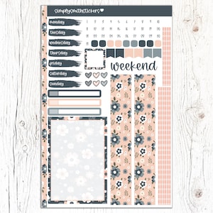 A5 COMPACT VERTICAL Mini Kit | JUST_PEACHY | Planner Sticker Kit | A5 Compact Vertical Sticker Kit