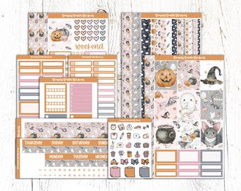 HALLOWS EVE | Vertical Weekly Planner Sticker Kit | Planner Stickers