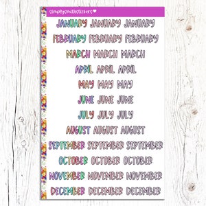 Stickers décalés | Stickers pour agenda | Stickers fonctionnels | Rappel d'autocollants pour agenda | Stickers scripts