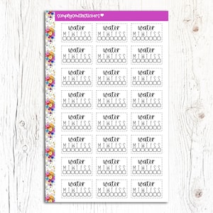 WATER BOXES | Planner Stickers | Habit Trackers | Neutral Stickers