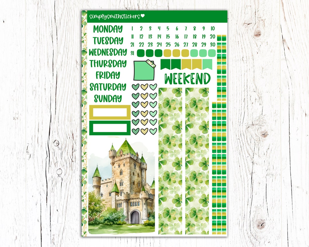 A5 Compact Vertical Mini Kit | LUCKY GIRL | Planner Sticker Kit - Etsy