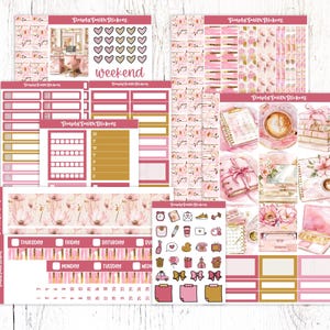 AGENDA GLAMOUR | Kit d'autocollants pour agenda semainier vertical | Stickers agenda