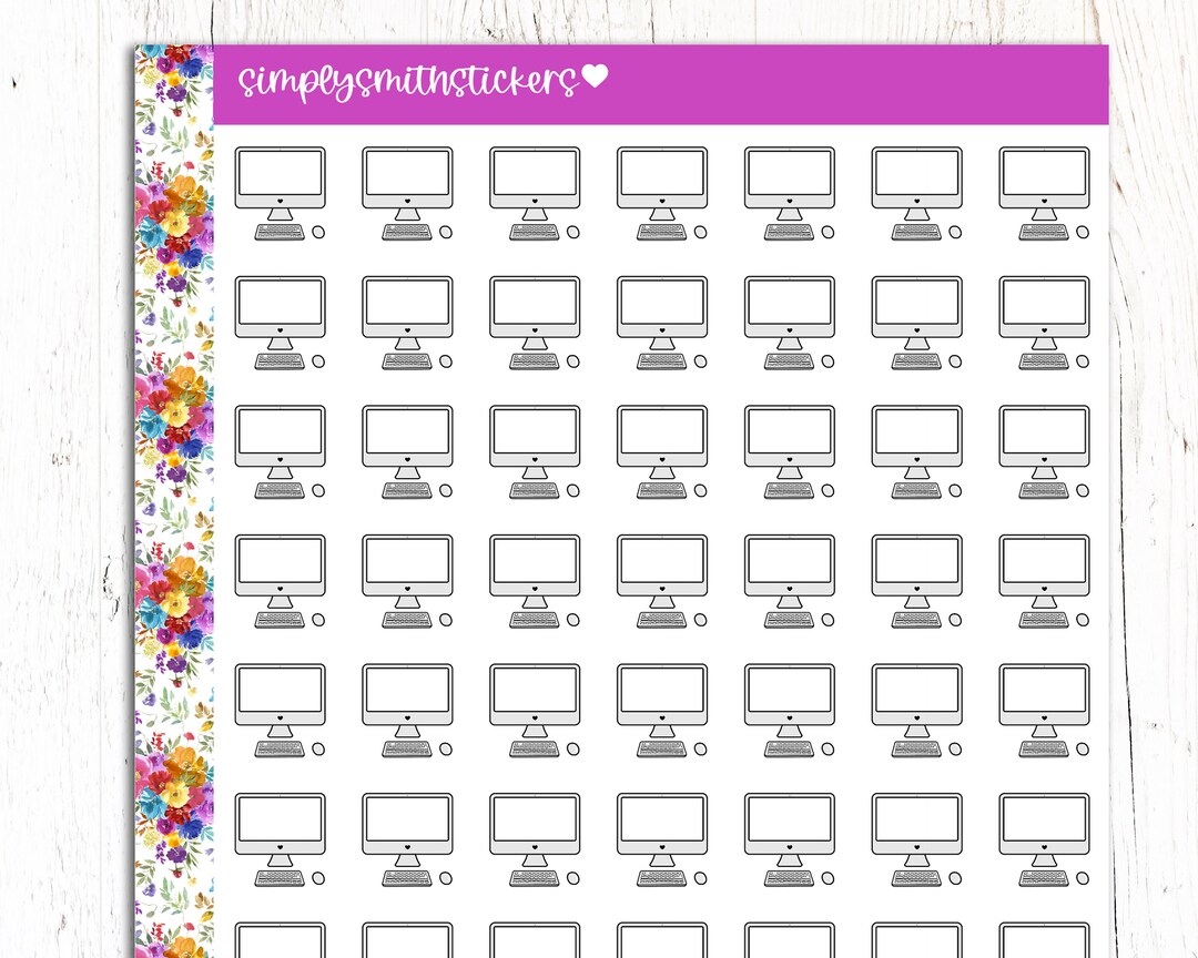 COMPUTER Doodle Stickers | Planner Stickers - Etsy