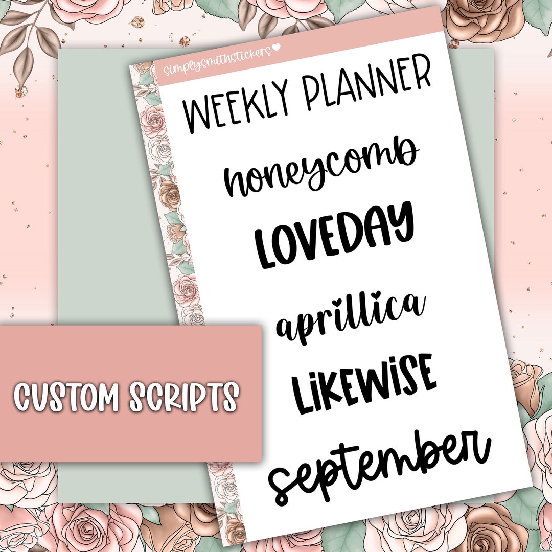 Custom Script Sheet | Not Clear Paper | WORD LIMIT: TWO Word Limit ...