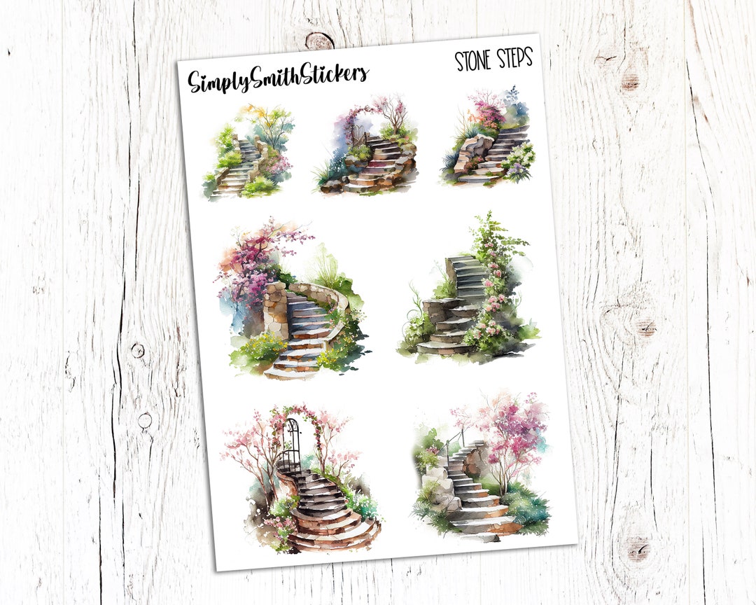 STONE STEPS Clear Frosted Matte Stickers | Deco Stickers | Planner ...