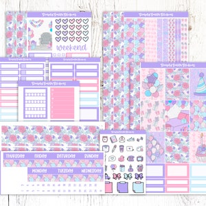 BIRTHDAY PARTY | Vertical Weekly Planner Sticker Kit | Planner Stickers