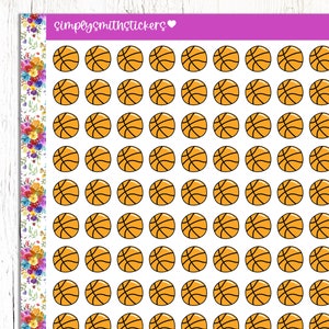 BASKETBALL Doodle Stickers | Planner Stickers