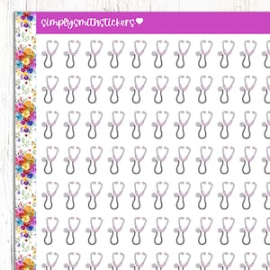 STETHOSCOPE Doodle Stickers | Planner Stickers