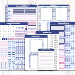 Duo quotidien A5 | JOUR DE NEIGE | Stickers pour agenda | Autocollants de planification quotidienne | Duo d'autocollants quotidiens A5