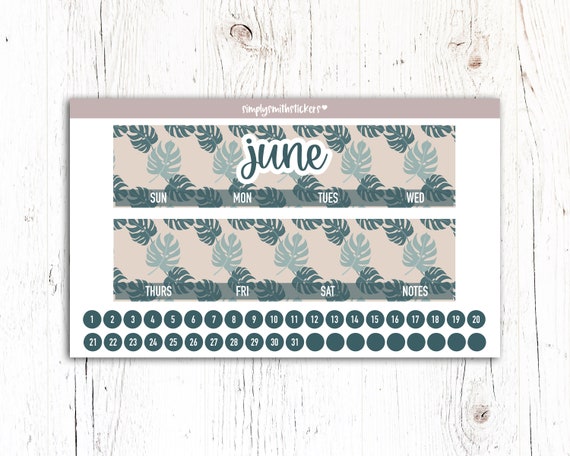 Recollections Glitter Monthly View kit Happy Planner June Sunkissed ...