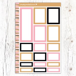 FRESH START Colorful Boxes | Planner Stickers | Add On