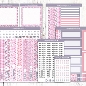 Duo quotidien MOMMYS HEART | Stickers pour agenda 7 x 9 | Autocollants de planification quotidienne