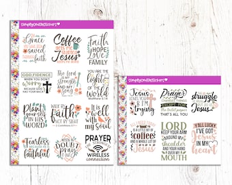 FAITH QUOTE Stickers | Planner Stickers | Functional Stickers | Reminder Stickers