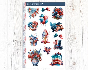 INDEPENDENCE Stickers | Planner Stickers | Decorative Stickers | *Not Clear Paper*