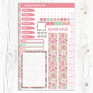 A5 Compact Vertical Mini Kit | LOVELY VALENTINE | Planner Sticker Kit | A5 Compact Vertical Sticker Kit