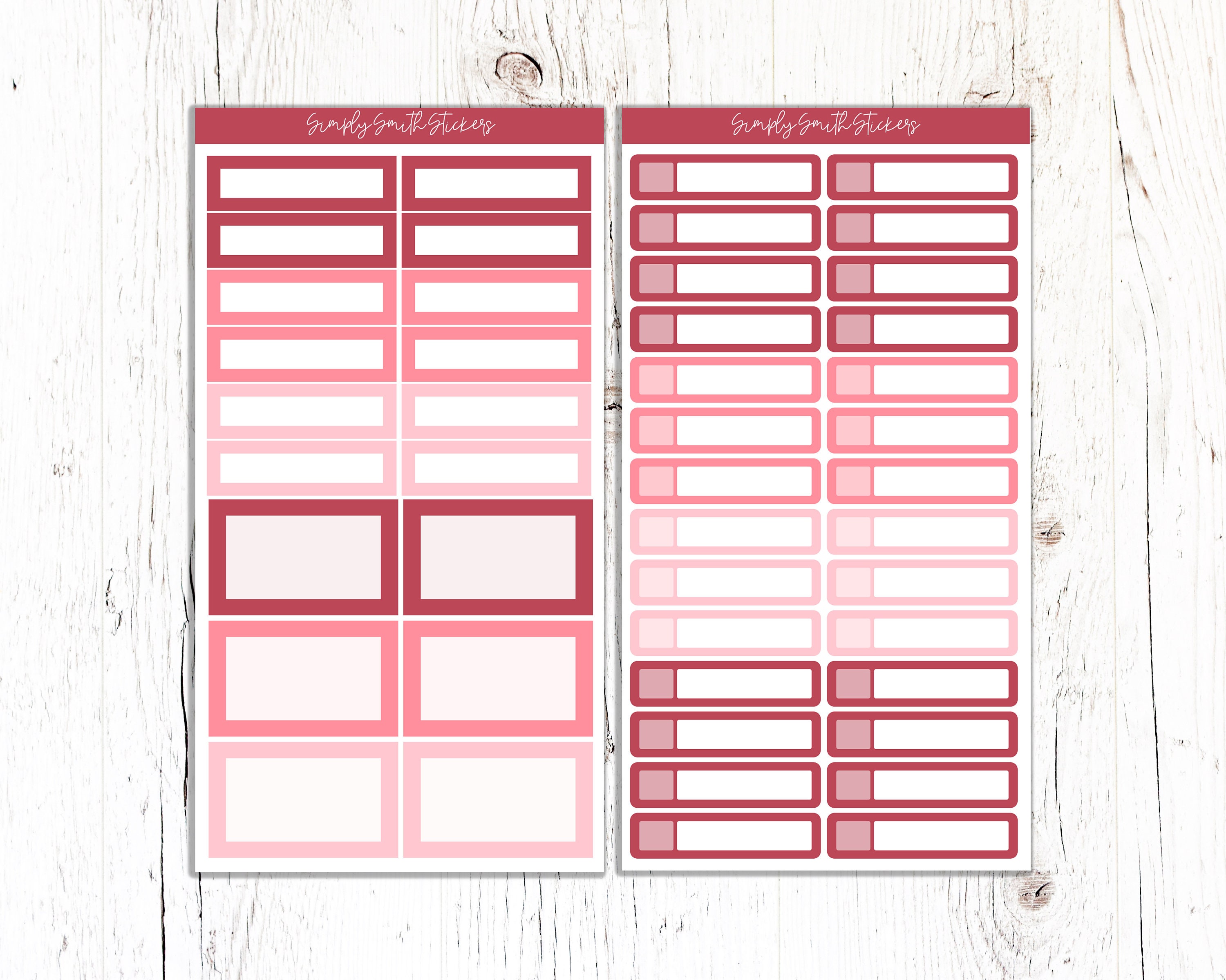 SWEETHEART | Vertical Weekly Planner Sticker Kit | Planner Stickers ...