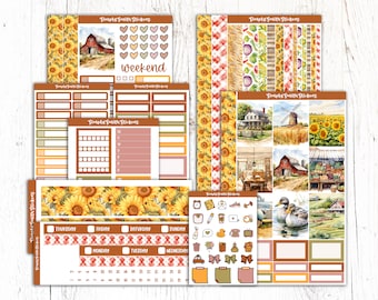 HOMESTEAD | Vertical Weekly Planner Sticker Kit | Planner Stickers