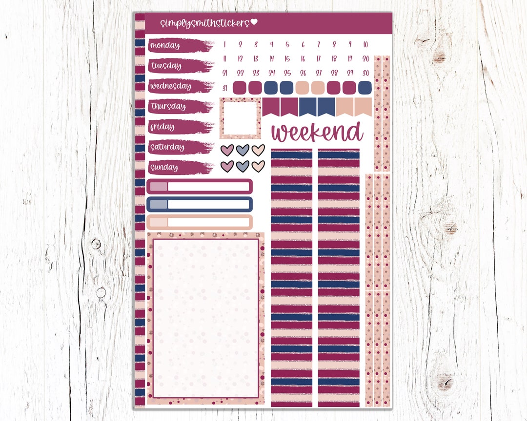 New Year's Eve Planner Stickers | A5 Compact Vertical Mini Kit - Etsy