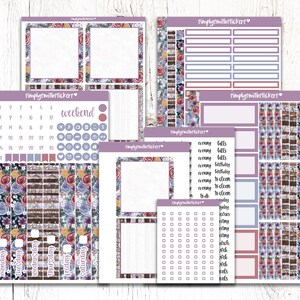 Duo quotidien A5 | FORÊT D'HIVER | Stickers pour agenda | Stickers quotidiens | Duo d'autocollants quotidiens A5