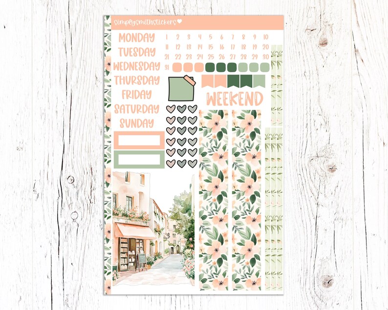 A5 Compact Vertical Mini Kit | SOUTHERN PEACH | Planner Sticker Kit - Etsy