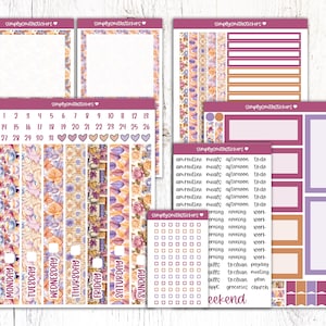 Duo quotidien de THÉ D'AUTOMNE | Stickers pour agenda 7 x 9 | Autocollants de planification quotidienne
