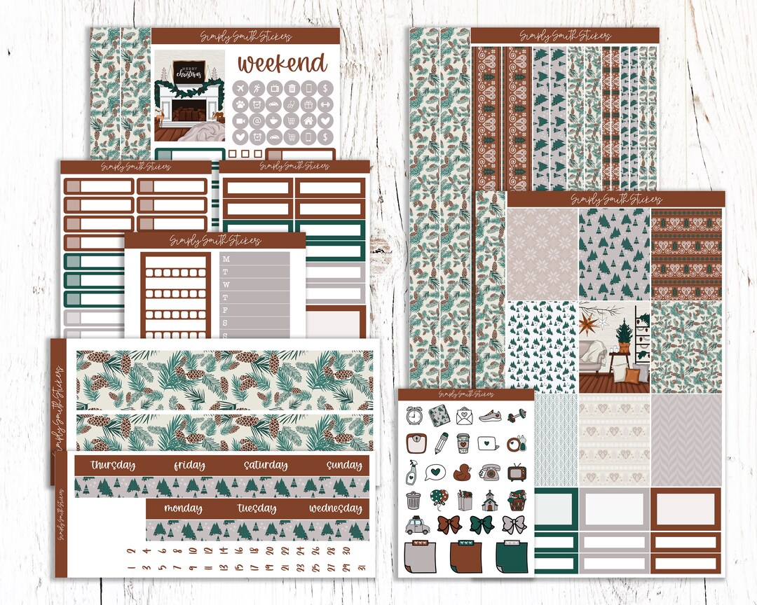 SWEET HOME | Vertical Weekly Planner Sticker Kit | Planner Stickers ...