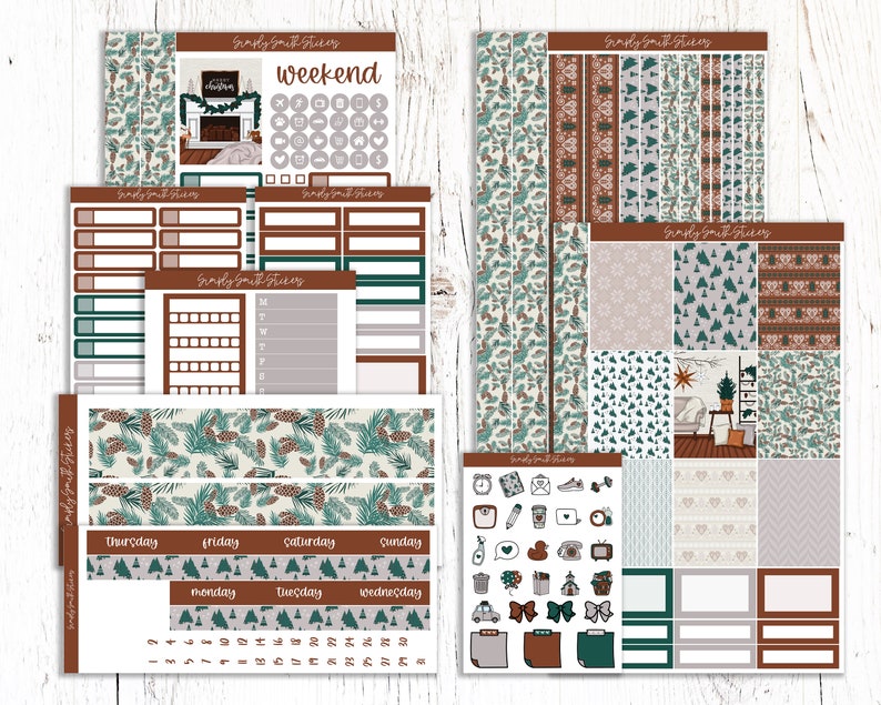 SWEET HOME | Vertical Weekly Planner Sticker Kit | Planner Stickers ...