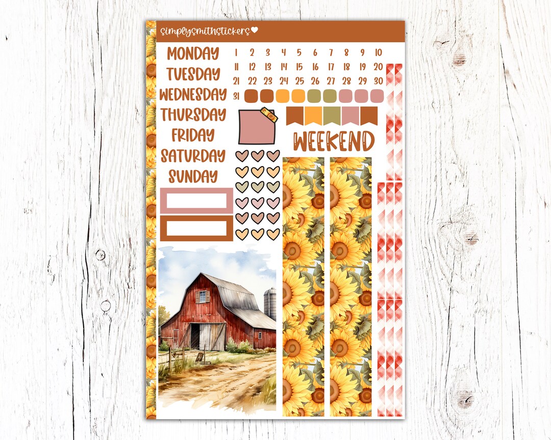A5 Compact Vertical Mini Kit | HOMESTEAD | Planner Sticker Kit - Etsy