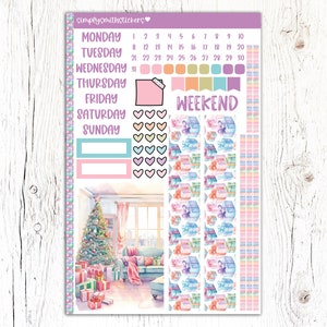 Mini-kit vertical compact A5 | JOYEUX ET LUMINEUX | Kit d'autocollants pour agenda