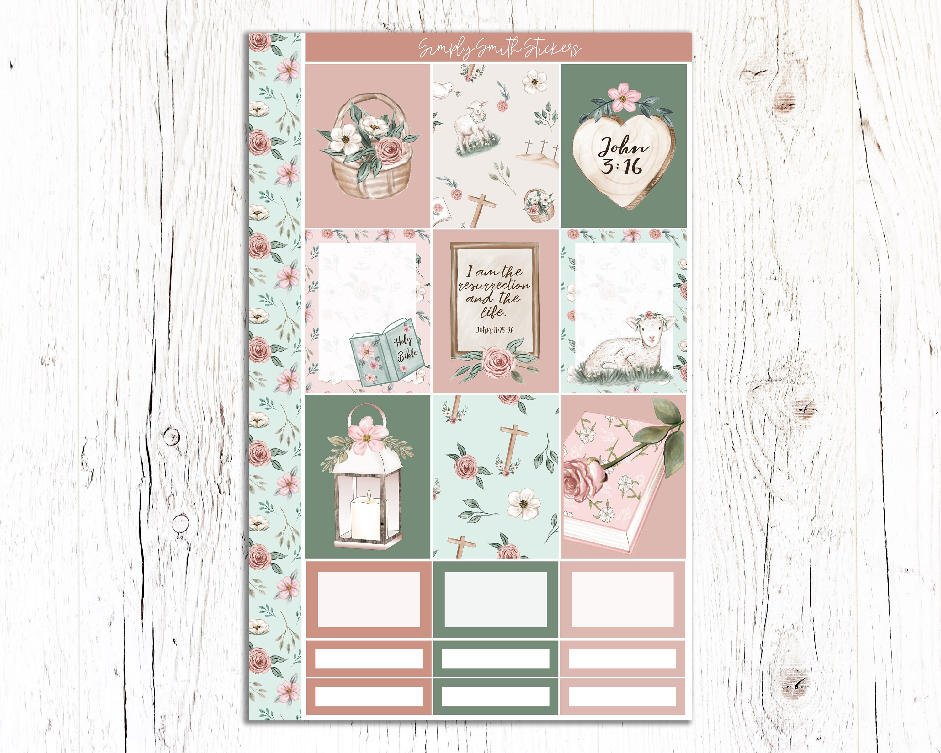 GRACE | Vertical Weekly Planner Sticker Kit | Planner Stickers | Weekly ...