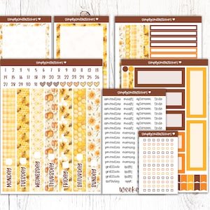 Duo quotidien ABEILLES MIEL | Stickers pour agenda 7 x 9 | Autocollants de planification quotidienne