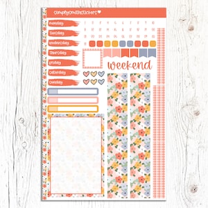 A5 Compact Vertical Mini Kit | BLOOM | Planner Sticker Kit | A5 Compact Vertical Sticker Kit