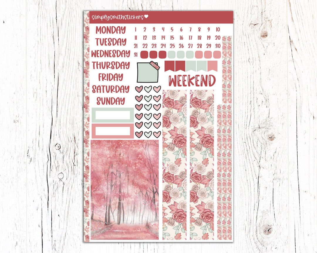 A5 Compact Vertical Mini Kit | FALL DREAMS | Planner Sticker Kit - Etsy