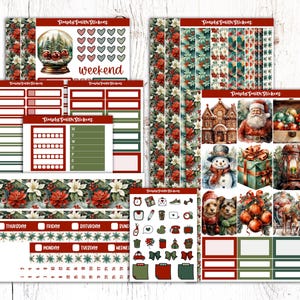 MISTLETOE | Vertical Weekly Planner Sticker Kit | Planner Stickers