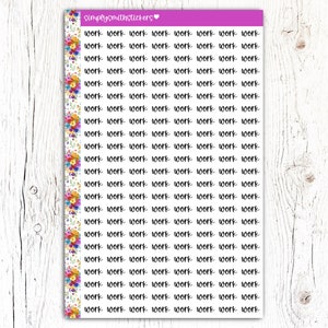 WORK Script - EC Planner | Stickers pour agenda | Stickers fonctionnels | Rappel d'autocollants pour agenda | Stickers scripts