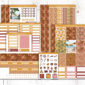 SUNSET | Vertical Weekly Planner Sticker Kit | Planner Stickers