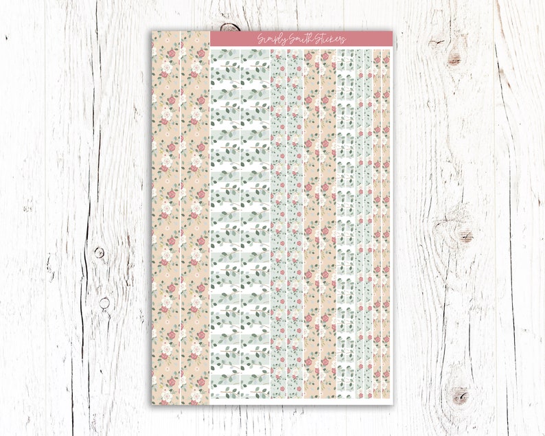 Victorian Garden Vertical Weekly Planner Sticker Kit - Etsy