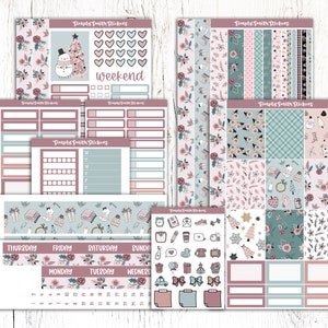HOT COCOA  | Vertical Weekly Planner Sticker Kit | Planner Stickers