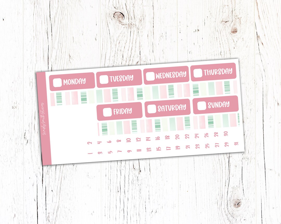 Pretty Planner Header PRETTY PLANS Date Headers | Planner Stickers | Functional Planning ...