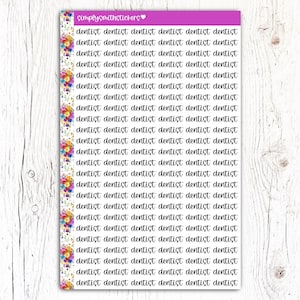 Autocollants DENTIST | Stickers pour agenda | Stickers fonctionnels | Rappel d'autocollants pour agenda