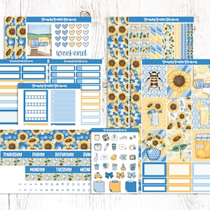 BEE HAPPY | Vertical Weekly Planner Sticker Kit | Planner Stickers