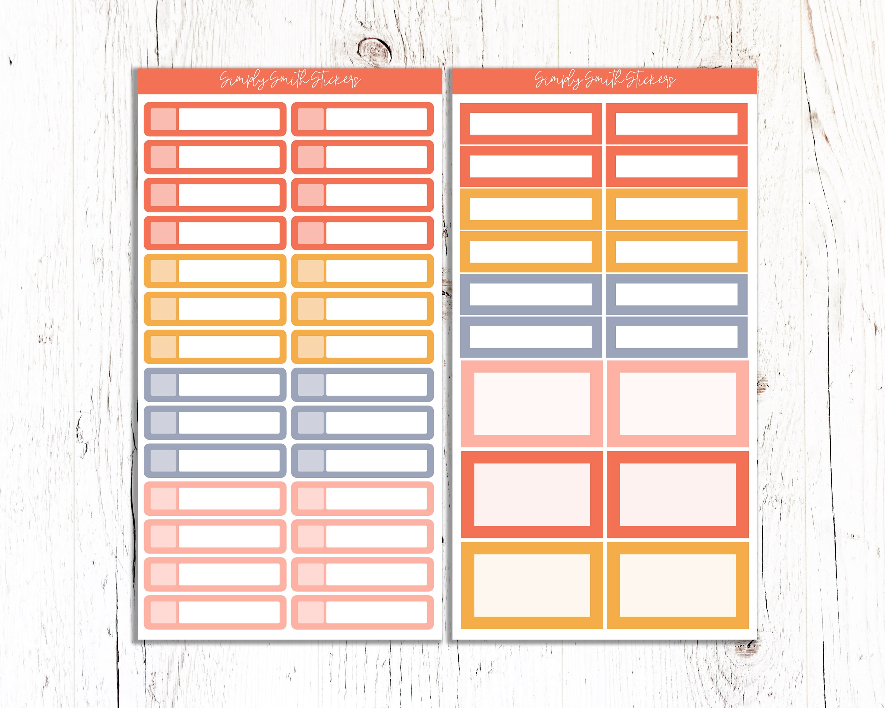 Bloom Vertical Weekly Planner Sticker Kit | EC 7x9 Planners - Etsy