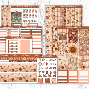PUMPKIN SPICE | Vertical Weekly Planner Sticker Kit | Planner Stickers