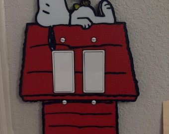 Dual Gang Light Switch Cover inspired by Charlie Brown