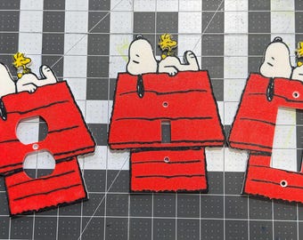 Single Gang Light Switch Cover inspired by Charlie Brown