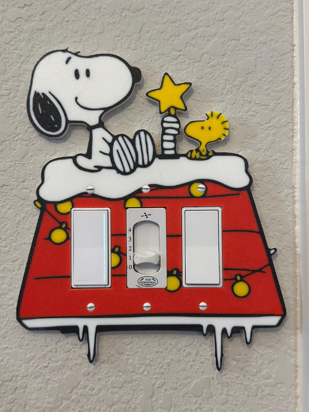 Three Gang Light Switch Cover Inspired by Charlie Brown - Etsy